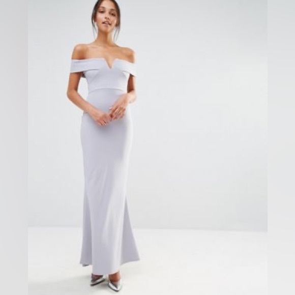 MISSGUIDED NWT Lilac plunge Maxi Dress - Picture 2 of 6